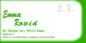 emma rovid business card
